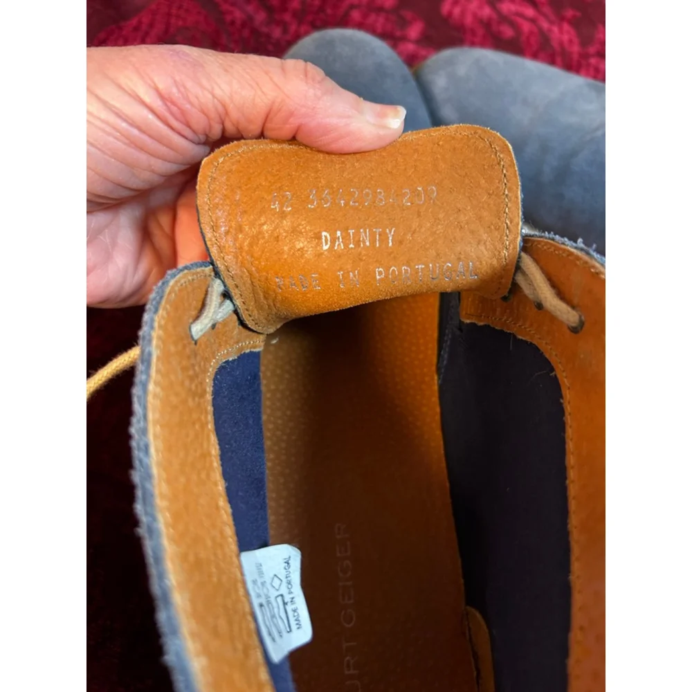 Kurt Geiger Navy Suede Chukka Boots Size EU 42/ US 9